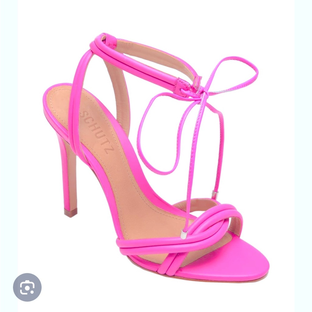 Schutz hot pink heeled sandal